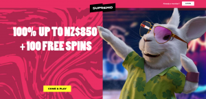 Supremo Casino bonus New Zealand
