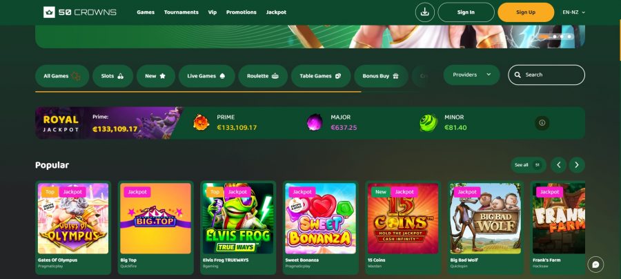 50 Crowns Casino review