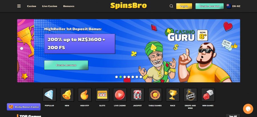 SpinsBro Casino Review New Zealand