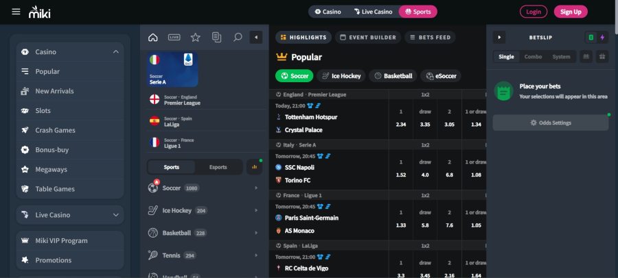 Miki casino Sports Betting