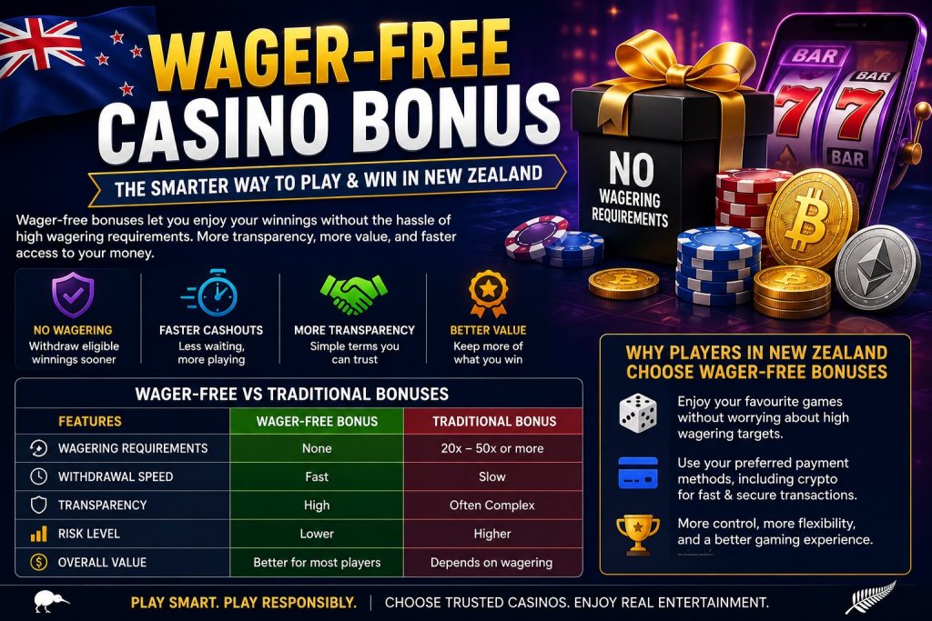 Wager free casino bonus