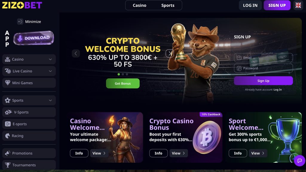 Zizobet Casino review