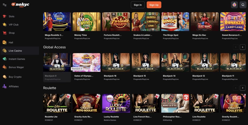 NoKYC777 NZ games